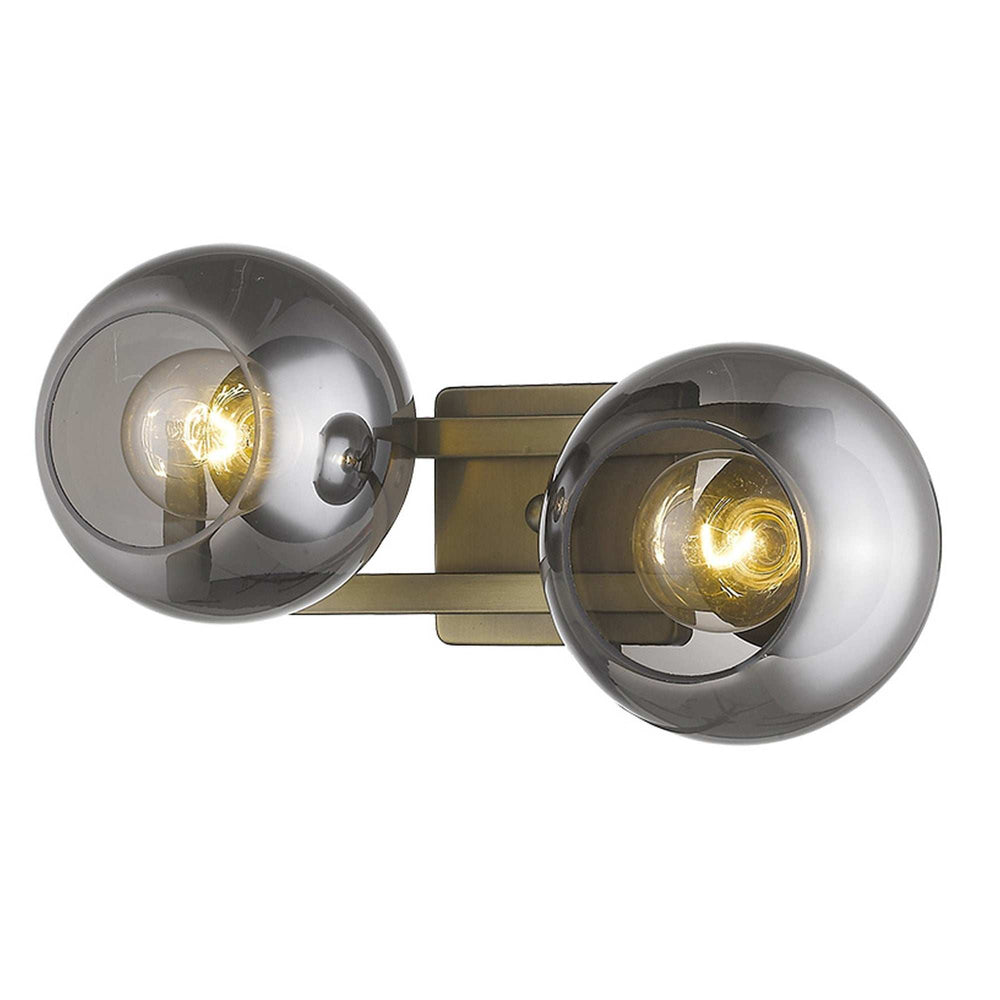 Lunette 2-Light Aged Brass Sconce - Homeroots - Flyclothing LLC