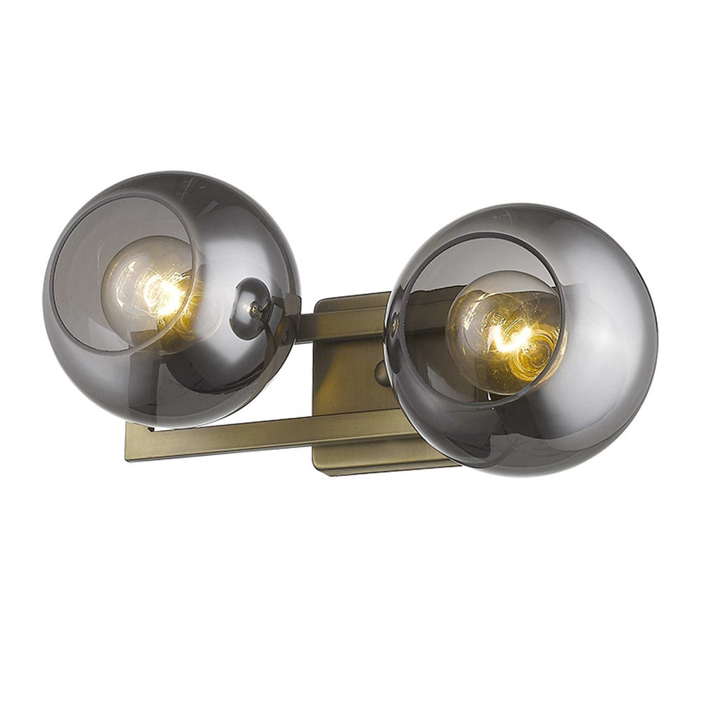 Lunette 2-Light Aged Brass Sconce - Homeroots - Flyclothing LLC