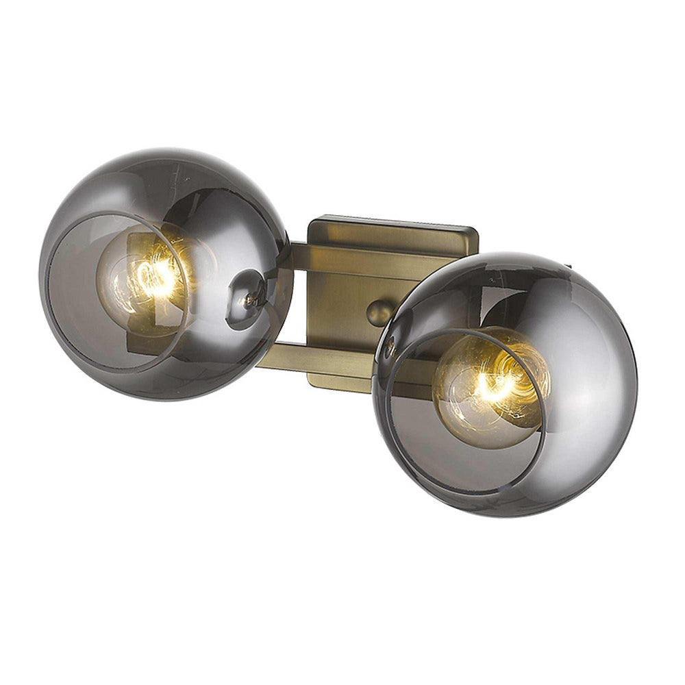 Lunette 2-Light Aged Brass Sconce - Homeroots - Flyclothing LLC
