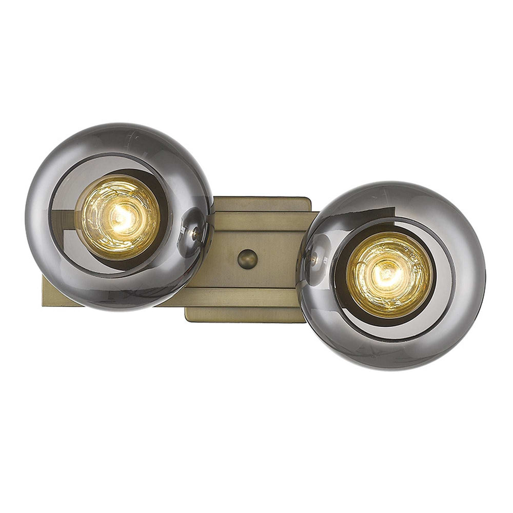 Lunette 2-Light Aged Brass Sconce - Homeroots - Flyclothing LLC