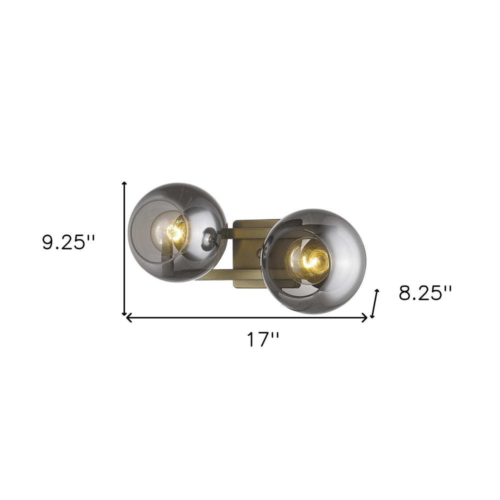 Lunette 2-Light Aged Brass Sconce - Homeroots - Flyclothing LLC