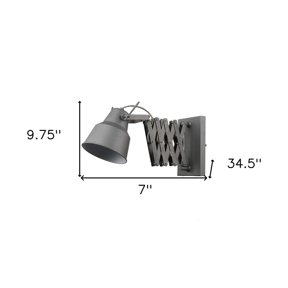 Plexus 1-Light Gray Sconce - Homeroots - Flyclothing LLC