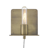 Petite Dull Gold Shelf Wall Light - Homeroots - Flyclothing LLC