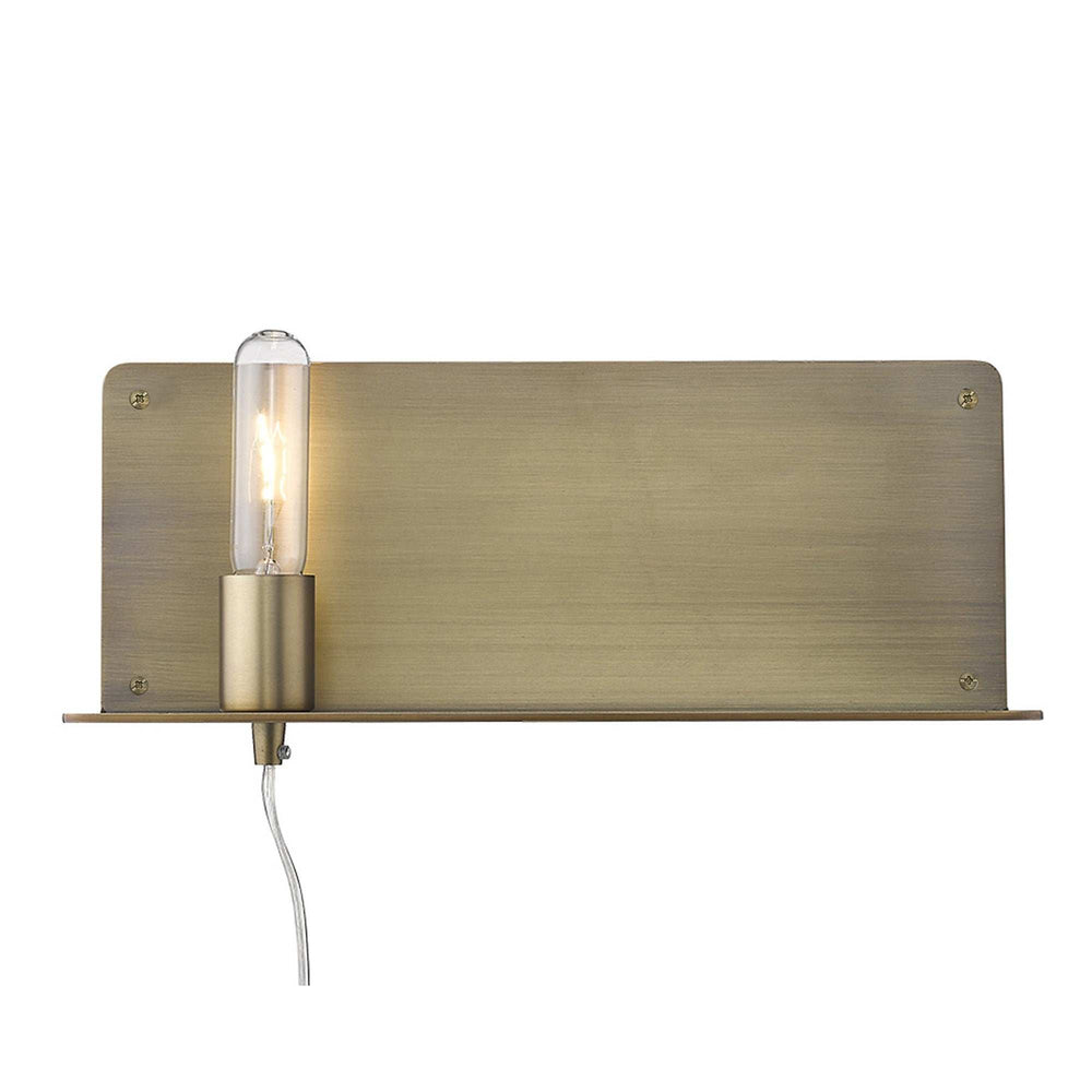 XL Dull Gold Shelf Wall Light - Homeroots - Flyclothing LLC