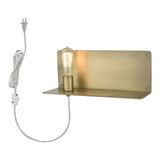 XL Dull Gold Shelf Wall Light - Homeroots - Flyclothing LLC