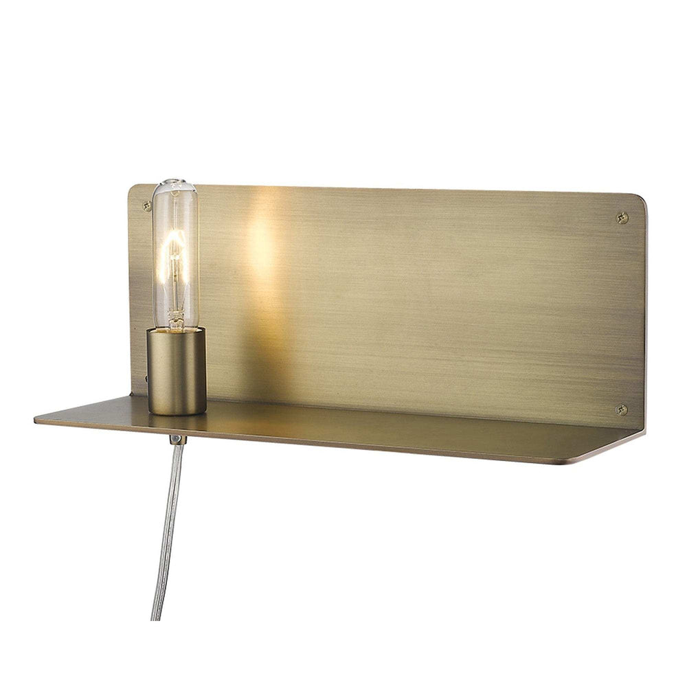 XL Dull Gold Shelf Wall Light - Homeroots - Flyclothing LLC