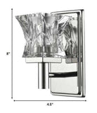 Arabella 1-Light Polished Nickel Sconce With Pressed Crystal Shade - Homeroots - Flyclothing LLC