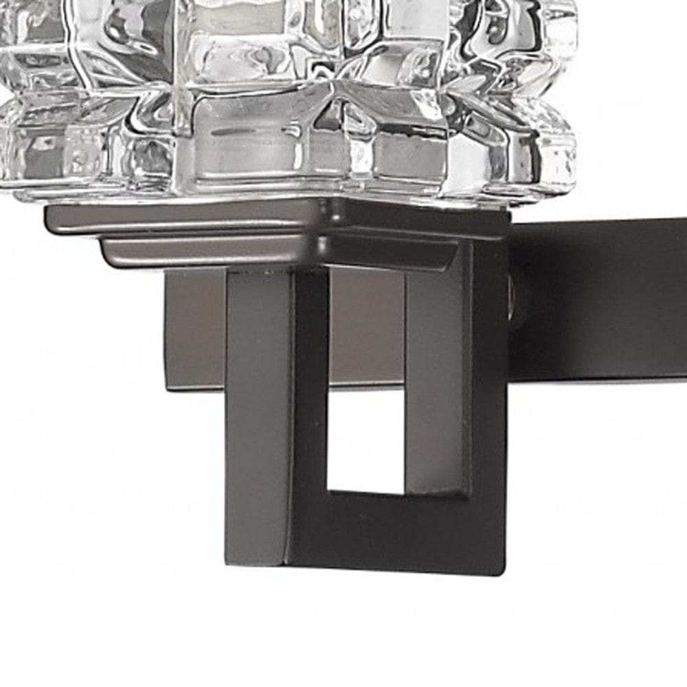 Coralie 3-Light Oil-Rubbed Bronze Sconce With Pressed Crystal Shades - Homeroots - Flyclothing LLC