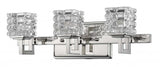 Coralie 3-Light Polished Nickel Sconce With Pressed Crystal Shades - Homeroots - Flyclothing LLC