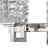 Coralie 3-Light Polished Nickel Sconce With Pressed Crystal Shades - Homeroots - Flyclothing LLC