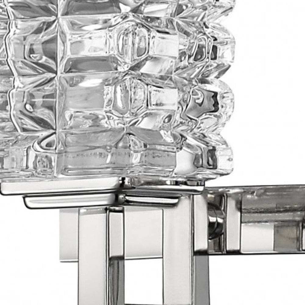 Coralie 3-Light Polished Nickel Sconce With Pressed Crystal Shades - Homeroots - Flyclothing LLC