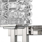 Coralie 3-Light Polished Nickel Sconce With Pressed Crystal Shades - Homeroots - Flyclothing LLC
