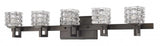 Coralie 5-Light Oil-Rubbed Bronze Sconce With Pressed Crystal Shades - Homeroots - Flyclothing LLC