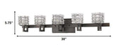 Coralie 5-Light Oil-Rubbed Bronze Sconce With Pressed Crystal Shades - Homeroots - Flyclothing LLC