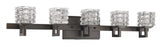 Coralie 5-Light Oil-Rubbed Bronze Sconce With Pressed Crystal Shades - Homeroots - Flyclothing LLC