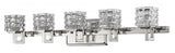 Coralie 5-Light Polished Nickel Sconce With Pressed Crystal Shades - Homeroots - Flyclothing LLC