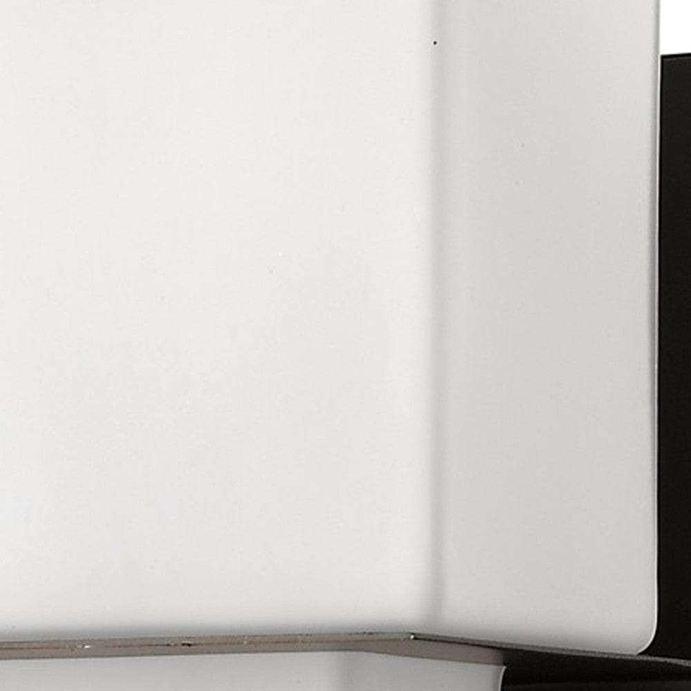 One Light Bronze White Glass Wall Sconce - Homeroots - Flyclothing LLC