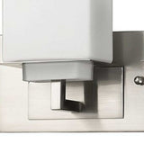 Rampart 3-Light Satin Nickel Vanity Light With Etched Glass Shades - Homeroots - Flyclothing LLC