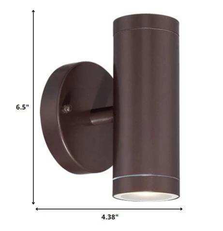Bronze LED Two Light Can Shape Wall Sconce - Homeroots - Flyclothing LLC