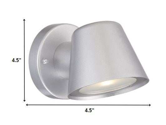 Brushed Silver LED Short Cone Wall Light - Homeroots - Flyclothing LLC