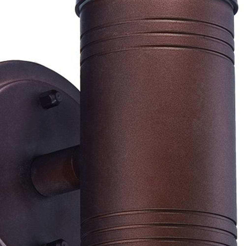 Two Light Bronze Cylinder Wall Light - Homeroots - Flyclothing LLC