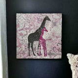 Exotic Pink Giraffes Unframed Print Wall Art - Homeroots - Flyclothing LLC