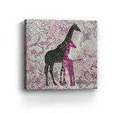 Exotic Pink Giraffes Unframed Print Wall Art - Homeroots - Flyclothing LLC