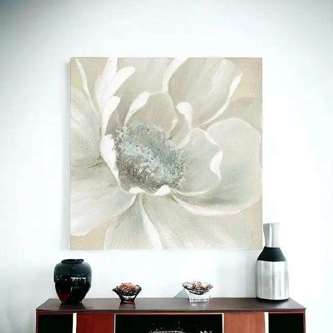 Soft Winter Flower Unframed Print Wall Art - Homeroots - Flyclothing LLC
