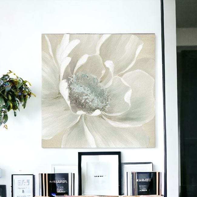 Soft Winter Flower Unframed Print Wall Art - Homeroots - Flyclothing LLC