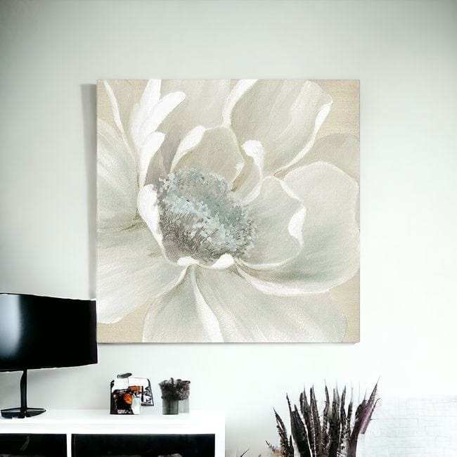 Soft Winter Flower Unframed Print Wall Art - Homeroots - Flyclothing LLC