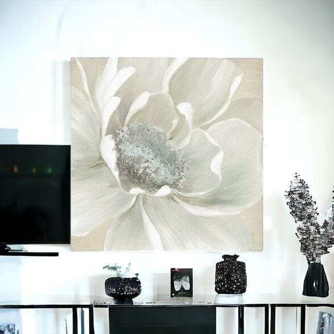 Soft Winter Flower Unframed Print Wall Art - Homeroots - Flyclothing LLC