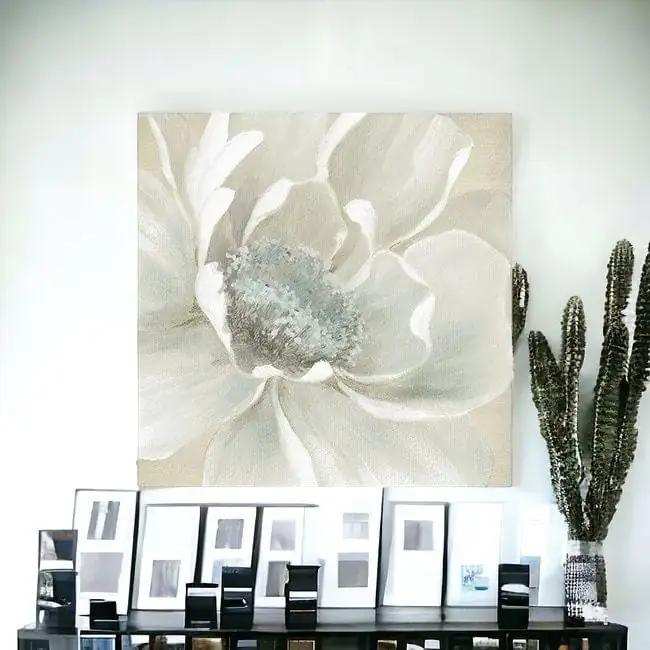 Soft Winter Flower Unframed Print Wall Art - Homeroots - Flyclothing LLC