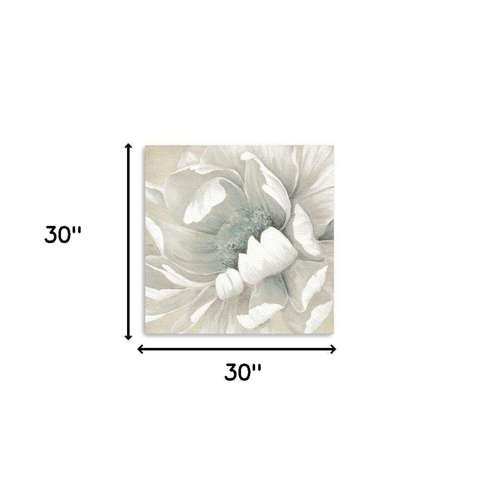 Soft Winter Flower In Bloom Unframed Print Wall Art - Homeroots - Flyclothing LLC