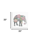 Floral Elephant Unframed Print Wall Art - Homeroots - Flyclothing LLC