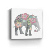 Floral Elephant Unframed Print Wall Art - Homeroots - Flyclothing LLC