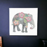 Floral Elephant Unframed Print Wall Art - Homeroots - Flyclothing LLC