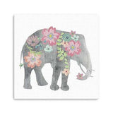 Floral Elephant Unframed Print Wall Art - Homeroots - Flyclothing LLC