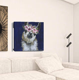 Watercolor Flower Llama Unframed Print Wall Art - Homeroots - Flyclothing LLC