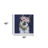 Watercolor Flower Llama Unframed Print Wall Art - Homeroots - Flyclothing LLC