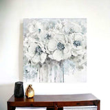Winter Blues Flower Unframed Print Wall Art - Homeroots - Flyclothing LLC