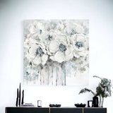 Winter Blues Flower Unframed Print Wall Art - Homeroots - Flyclothing LLC