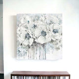 Winter Blues Flower Unframed Print Wall Art - Homeroots - Flyclothing LLC