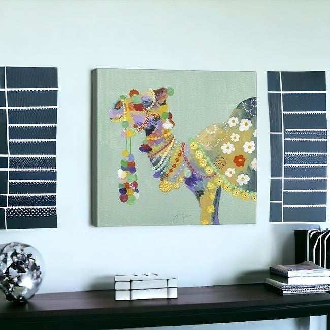 Moroccan Party Camel Unframed Print Wall Art - Homeroots - Flyclothing LLC