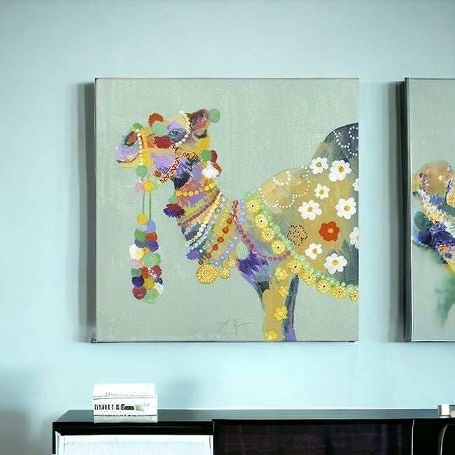 Moroccan Party Camel Unframed Print Wall Art - Homeroots - Flyclothing LLC