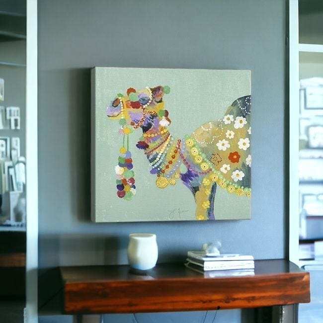 Moroccan Party Camel Unframed Print Wall Art - Homeroots - Flyclothing LLC