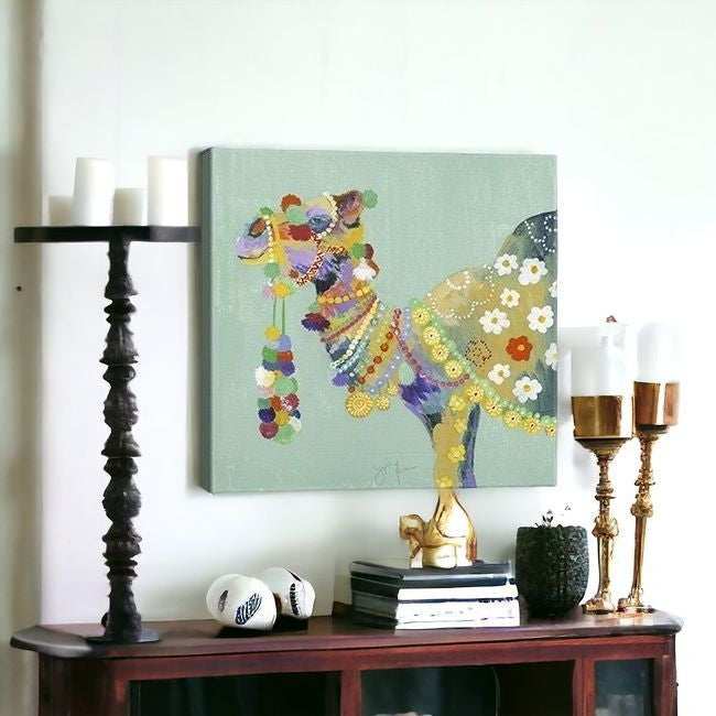 Moroccan Party Camel Unframed Print Wall Art - Homeroots - Flyclothing LLC