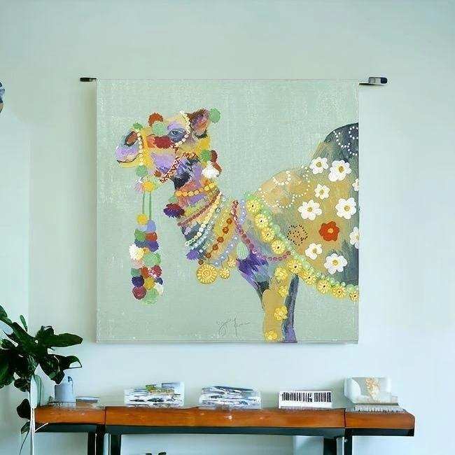 Moroccan Party Camel Unframed Print Wall Art - Homeroots - Flyclothing LLC