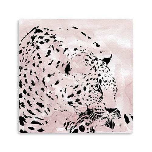 Pink Laying Leopard Unframed Print Wall Art - Homeroots - Flyclothing LLC