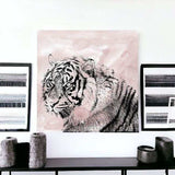 Pink Crouching Tiger Unframed Print Wall Art - Homeroots - Flyclothing LLC