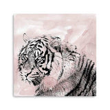 Pink Crouching Tiger Unframed Print Wall Art - Homeroots - Flyclothing LLC